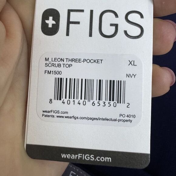 FIGS Mens Leon Three-Pocket Scrub Top Size XL Navy Blue Medical Nurse NWT - Picture 10 of 10